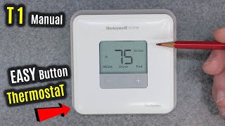 HONEYWELL Home T1 Guide  Basic Manual Digital Thermostat  So SIMPLE amp EASY to use [upl. by Enyr]