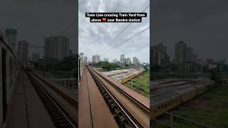 Train Lines crossing Train Yard from above ❤️ near Bandra station [upl. by Jasun]