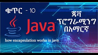 Java in Amharic 10 Encapsulation [upl. by Rialcnis75]