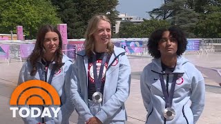 Team USA athletes talk silver medal wins at 2024 Olympics [upl. by Notnarb731]