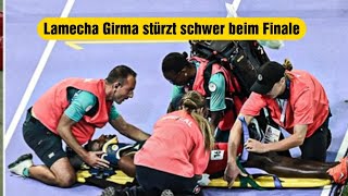 olympische sommerspiele 2024 Paris Lamecha Girma verletzt sich schwer bei 3000 m Finale [upl. by Notgnillew]