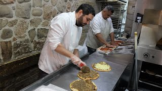 Syrian Master Bakers  Manakish  Muhammara  Cheese Breads  Zaatar  Fatayer  Damascene Bakery [upl. by Fennelly]