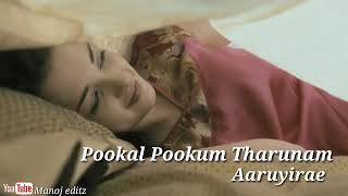 Whatsapp status Pookal pookum tharunam [upl. by Aerona]