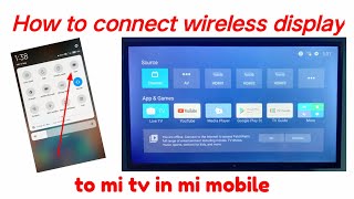 how to connect wireless display to mi tv  in telugu [upl. by Wolfram670]