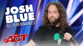 Josh Blue  FINALIST  ALL Performances  Americas Got Talent 2021 [upl. by Euqinu99]