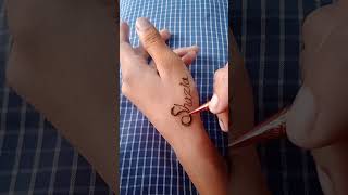 Shazia Name mehndi tattoo tattoo yt satisfying [upl. by Munniks539]