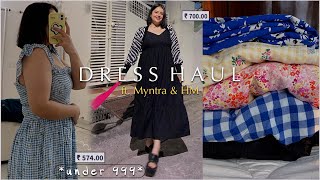 MYNTRA DRESS HAUL starting at just ₹574 •Trendy Dresses from Myntra amp HM ft MidiMaxi Dress [upl. by Reywas]