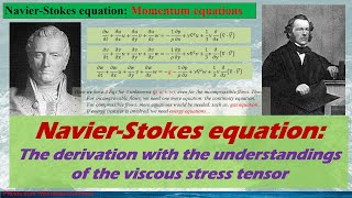 NavierStokes equation a derivation with the detailed understandings on viscous stress tensor [upl. by Madai]