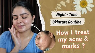 Night Time Skincare Routine for Oily  Acne Skin  How to exfoliate skin overnight  Kashika Chauhan [upl. by Lusa]