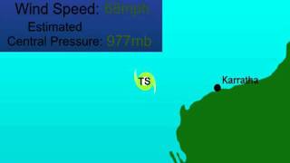 Tropical Cyclone Iggy 2012 Animation [upl. by Helene]