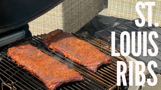 St Louis ribs smoked on the Kamado Joe Classic 3  Better than the 321 method Smoking Dad BBQ [upl. by Ardyce]