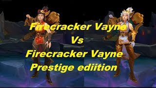 3D Model  Firecracker Vayne Prestige Edition VS Firecracker Vayne  League of Legends [upl. by Britte]