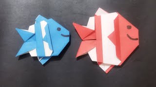 how to to make paper fish morgins paper crft amp arts [upl. by Akcirret]