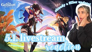 No map expansion for Natlan ⏐51 livestream reaction ♡ [upl. by Okun]