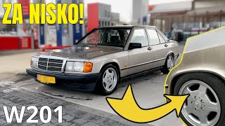 ROBIĘ FITMENT I OBNIŻAM SAMOCHÓD ZA 600 ZŁ  Mercedes W201 190E [upl. by Leiand]