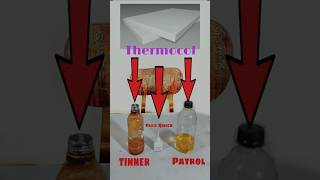 Thermocol experiment with petrol and flex quick gum amp thinner experiment diy trending [upl. by Marx]