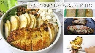 😋 POLLO A LA PLANCHA ► 3 MARINADOS PARA POLLO [upl. by Anitsrhc16]