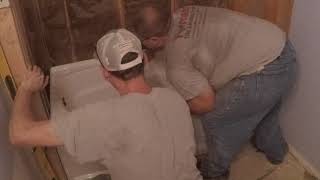 How To Properly Install Alcove Bathtub  Setting the Tub in Mortar [upl. by Wynny]