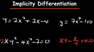 Implicit differentiation [upl. by Gilburt]