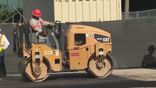 UT Arlington building parking lots with plastic roads [upl. by Nylleoj939]