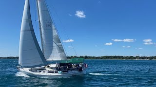 Catalina 34  Sailing Lake Michigan with Friends [upl. by Brigida758]