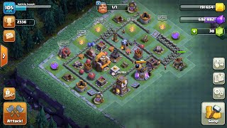 Epic Builder Hall 5 Base without Multi mortar [upl. by Yeslah]