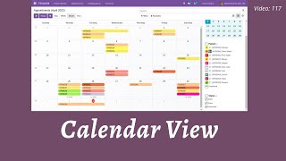 Calendar View In Odoo  Odoo Calendar View  Views In Odoo  Odoo Advanced Views [upl. by Immac]