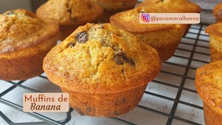 Muffins de platano banana o cambur  sin batidora [upl. by Rosemaria]