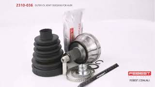 2310036 OUTER CV JOINT 30X52X36 FOR AUDI [upl. by Arimak]