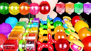 ASMR MUKBANG  RAINBOW HONEY JELLY CANDY Desserts Rainbow Food Noodles Jelly Ice cream [upl. by Hadnama]