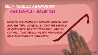 The General Defence of Automatism  A2 Criminal Law [upl. by Acisse]