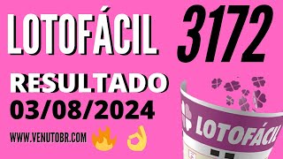 🍀 Resultado Lotofácil 3172 [upl. by Tullus663]