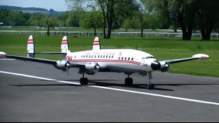 Giant 4x Engine TWA L1049 Lockheed Super Constellation 26Oldtimermeeting 2015 Switzerland [upl. by Morganica]