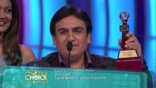 Dilip Joshi wins Favorite TV Comedy Actor at Peoples Choice Awards 2012 HD [upl. by Yemrej]