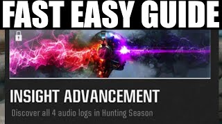 Where to quotdiscover all 4 audio logs in hunting seasonquot bo6  insight advancement challenge guide [upl. by Saxela938]