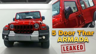 5 Door Thar  ARMADA completely Leaked before Launch [upl. by Settera]