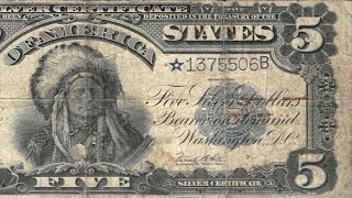 5 Chief ⭐️ Star Note   1899 Silver Certificate [upl. by Hadias308]