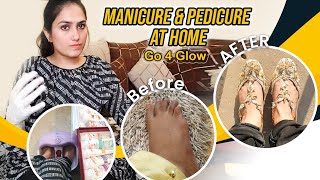 Salon style manicure at home  How to do manicure at home in hindi [upl. by Aytak]