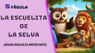 Fábula quotLa escuelita en la selvaquot Obediencia Seguimiento de reglas y Autocuidado [upl. by Ahsinra]