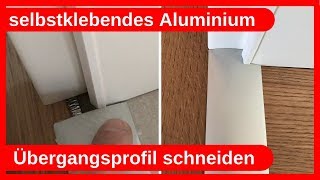 selbstklebendes Tür Übergangsprofil mit Bosch Flex GWS 108 schneiden  Trockenbau  Dachausbau DIY [upl. by Nevram]