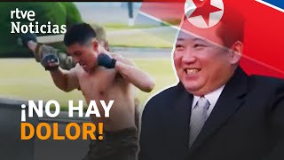 COREA DEL NORTE KIM JONG UN orgulloso ante la BRUTAL demostración de fuerza de sus soldados  RTVE [upl. by Fransen]