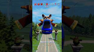 Kong fu panda 🐼 vs super cars shorts beamngdrive [upl. by Norah]