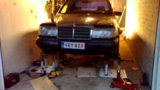 Mercedes 400E V8 NO EXHAUST sound check [upl. by Vera565]