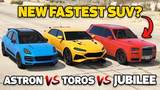 GTA 5 Online ASTRON VS TOROS VS JUBILEE WHICH IS FASTEST [upl. by Ahseiuqal]