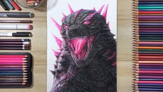 Drawing Godzilla Godzilla x Kong The New Empire  Fame Art [upl. by Hpejsoj]