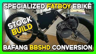 Bafang BBSHD on Specialized Fatboy ebike conversion stock 30 amps 1500 watts [upl. by Fritzsche]