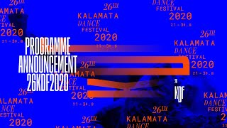 26 Kalamata Dance Festival 2020  Programme Announcement [upl. by Pack]