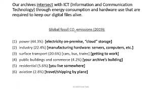 Digital Preservations Impact on the Environment [upl. by Alenoel]