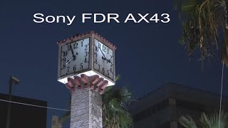 Sony FDR AX43 night amp low light 4k video test  Pireas Greece [upl. by Erdnaed]