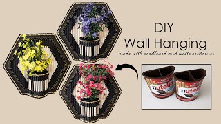 DIY Wall Hanging made with Waste Materials l l Easy Wall Decoration idea l l Best out of waste [upl. by Ecinom319]